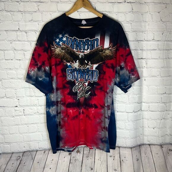 LYNYRD SKYNYRD Tie Dye Band T-Shirt Free Bird Classic Rock Band 2XL - Picture 1 of 7